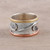 Mixed Metals and Rainbow Moonstone Hammered Band Ring 'Sparkling Union'