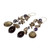 Cultured Pearl and Sterling Silver Dangle Earrings 'Nocturnal Symphony'