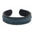 Men's Handcrafted Teal Leather Cuff Bracelet from Thailand 'Rugged Simplicity'