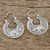 Sterling Silver Elephant Hoop Earrings from Thailand 'Elephant Magic'