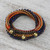 Boho Lapis Lazuli Beaded Wrap Bracelet from Thailand 'Bohemian Bells'