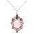 Garnet and Rose Quartz Pendant Necklace from India 'Glory of Red'