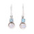 Blue Topaz and Rainbow Moonstone Dangle Earrings from India 'Sky Glimmer'