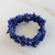 Three Lapis Lazuli Beaded Stretch Bracelets from Brazil 'Lapis Trio'