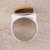 Modern Tiger's Eye Ring Crafted in India 'Might'