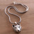 Handcrafted Sterling Silver Wolf Head Pendant Necklace 'Wolf'