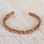 Handcrafted Braided Copper Cuff Bracelet from Mexico 'Brilliant Bond'