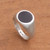 Sterling Silver Signet Ring with Black Resin from Bali 'Graceful Gerhana'