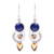 Citrine and Lapis Lazuli Spiral Earrings from India 'Majestic Spirals'