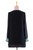 Hand Beaded Sheer Lined Black Polyester Long-Sleeved Tunic 'Midnight Celebration'