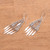 Triangular Sterling Silver Chandelier Earrings from Bali 'Divine Dangle'