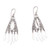 Triangular Sterling Silver Chandelier Earrings from Bali 'Divine Dangle'