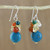 Multi-Gemstone Beaded Dangle Earrings from Thailand 'Colorful Wonder'