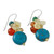 Multi-Gemstone Beaded Dangle Earrings from Thailand 'Colorful Wonder'