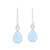 Blue Chalcedony and Sterling Silver Teardrop Dangle Earrings 'Gentle Tear'