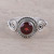 Spiral Motif Garnet Cocktail Ring from India 'Assam Allure'