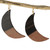 Handcrafted Ebony Wood Crescent Moon Dangle Earrings 'Moon in Shadow'