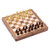 Wood Travel Chess Set with Board Folding into Storage Case 'Strategist'