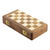Wood Travel Chess Set with Board Folding into Storage Case 'Strategist'