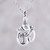 Sterling Silver Ganesha as Om Pendant Necklace from India 'Artistic Om Ganesha'