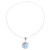 Crescent Motif Larimar Pendant Necklace from India 'Crescent Elegance'