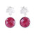 Faceted Ruby and Sterling Silver Dangle Earrings from India 'Sparkle and Fire'