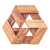 Hexagonal Raintree Wood Puzzle from Thailand 'Elegant Hexagon'