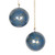 Papier Mache Ornaments in Blue and Gold Set of 4 'Kashmir Cheer'