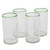 Set of Four Handblown Recycled Glass Tumblers in Green 'Green Mountain'