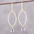 22k Gold Plated Pyrite Dangle Earrings from India 'Metallic Gleam'