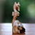 Hand-Carved Wood Seahorse Figurine from Bali 'Seahorse'