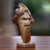 Hand-Carved Wood Portrait Sculpture from Bali 'Blackbeard'