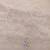 Rhodium Plated Amethyst Cross Pendant Necklace 'Sacred Trinity'
