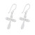 Sterling Silver Cross Dangle Earrings from India 'Delightful Crosses'