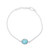 Adjustable Chalcedony Pendant Bracelet from India 'Aqua Night'