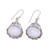Natural Oval Rainbow Moonstone Dangle Earrings from India 'Jeweled Glory'