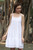 Strappy White Cotton Chikankari Embroidered Dress from India 'Breezy Summer'