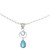Larimar and Blue Topaz Pendant Necklace from India 'Gleaming Daylight'