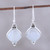 Rainbow Moonstone Dangle Earrings from India 'Gleaming Grandeur'