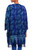 Leaf Motif Batik Rayon Kimono Jacket in Blue from Bali 'Denpasar Lady in Blue'