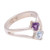 Amethyst and Blue Topaz Sterling Silver Cocktail Ring 'Twinkling Twilight'