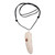 Garnet Leather and Carved Bone Feather Pendant Necklace 'Feather Soul'
