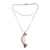Garnet and Bone Crescent Moon Pendant Necklace from Bali 'Natural Moonlight'