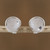 Modern Sterling Silver Stud Earrings from Mexico 'Parabolic Shine'