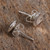 Modern Sterling Silver Stud Earrings from Mexico 'Parabolic Shine'