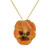 Resin Dipped Natural Flower 24K Gold Accent Pendant Necklace 'Peach Pansy'