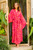 Batik Rayon Robe in Rose and Berry Pink from Bali 'Batik Blush'