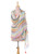 Lightweight Rainbow Striped Linen Shawl from India 'Delightful Stripes in Rainbow'