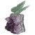 Quartz and Amethyst Butterfly Gemstone Sculpture from Brazil 'Verdant Wings'