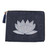 Floral Embellished Jute Coin Purse in Midnight from Java 'God's Grace in Midnight'